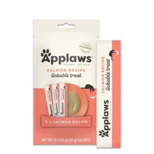 Applaws Natural Grain Free Salmon Recipe Lickable Cat Treats 6 x 14g