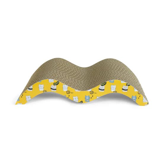 Catmos Purr Wave Cat Scratcher With Free Catnip