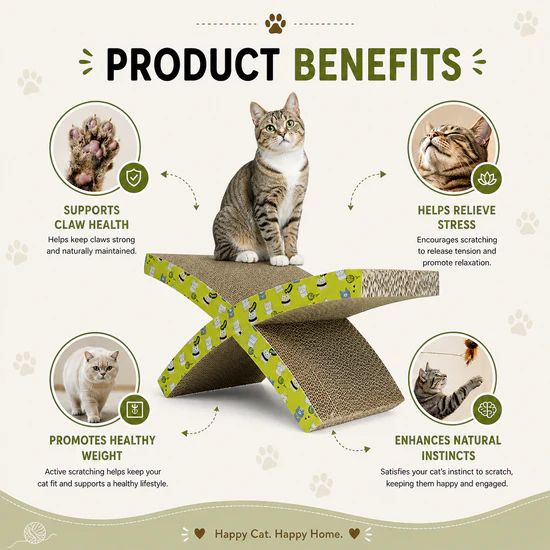 Catmos X-Flex Cat Scratcher with Free Catnip 3 Catmos X-Flex Cat Scratcher with Free Catnip - Image 3