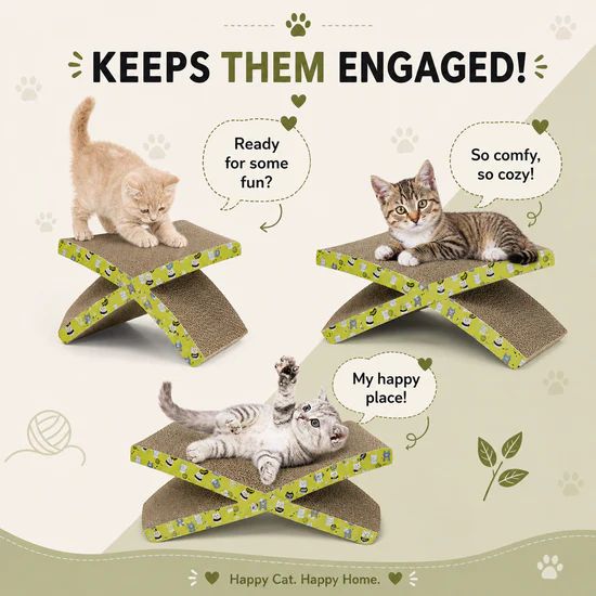 Catmos X-Flex Cat Scratcher with Free Catnip 4 Catmos X-Flex Cat Scratcher with Free Catnip - Image 4