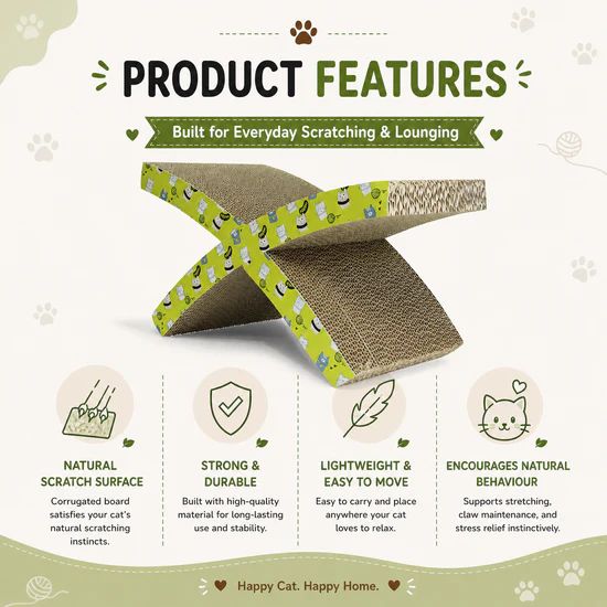 Catmos X-Flex Cat Scratcher with Free Catnip 5 Catmos X-Flex Cat Scratcher with Free Catnip - Image 5
