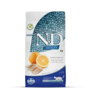 Farmina N&D Grain Free Ocean Herring Orange Adult Dry Cat Food 1.5 kg