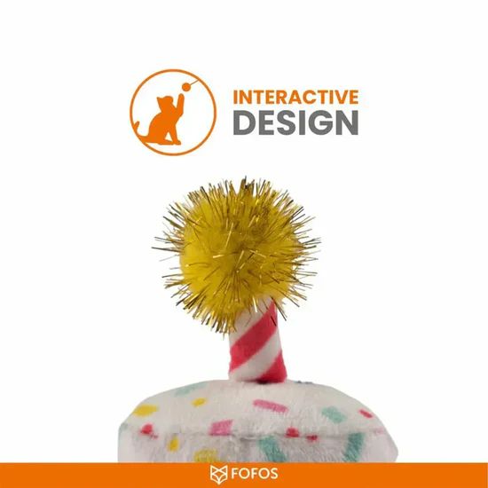 FOFOS Birthday Cake Cat Toy 4 FOFOS Birthday Cake Cat Toy - Image 4