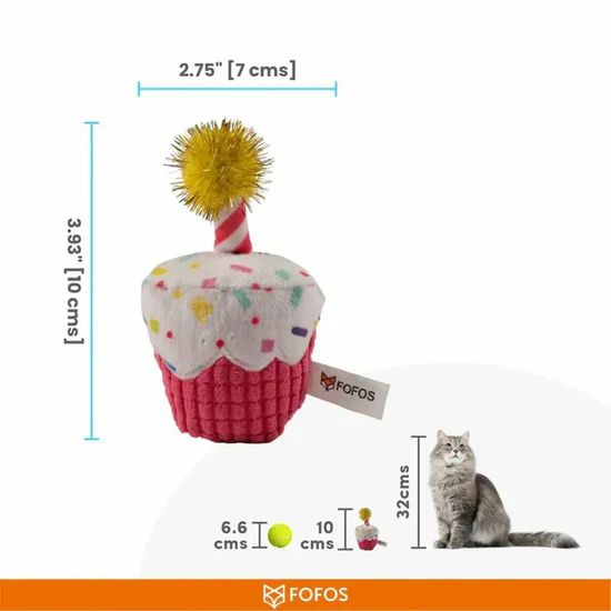 FOFOS Birthday Cake Cat Toy 6 FOFOS Birthday Cake Cat Toy - Image 6