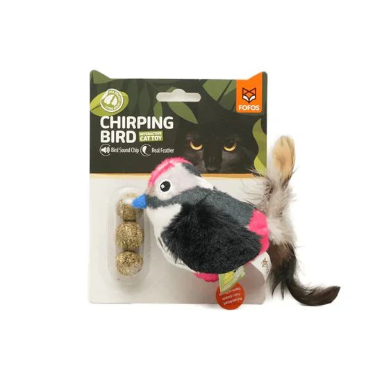 Fofos Black Bird with Catnip Balls Cat Toy