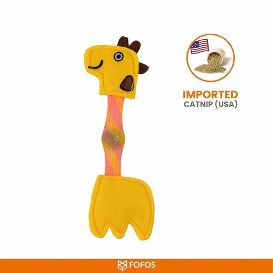 FOFOS Cat Flick Tube Toy - Giraffe 6 FOFOS Cat Flick Tube Toy - Giraffe - Image 6