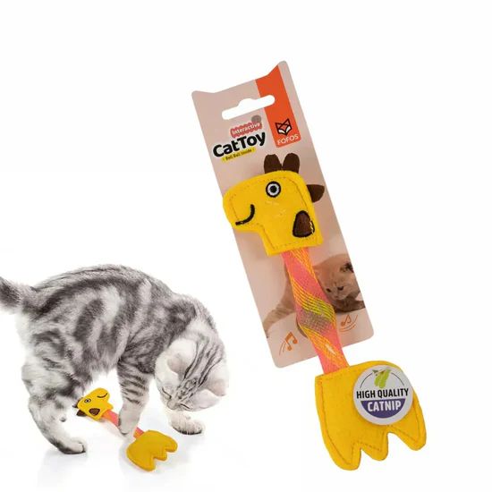 FOFOS Cat Flick Tube Toy - Giraffe 1 Fofos Cat Flick Tube Toy Giraffe