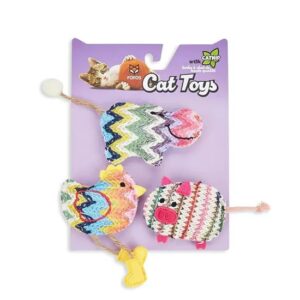Fofos Interactive Chic Cat Toy Pack of 3 Pink