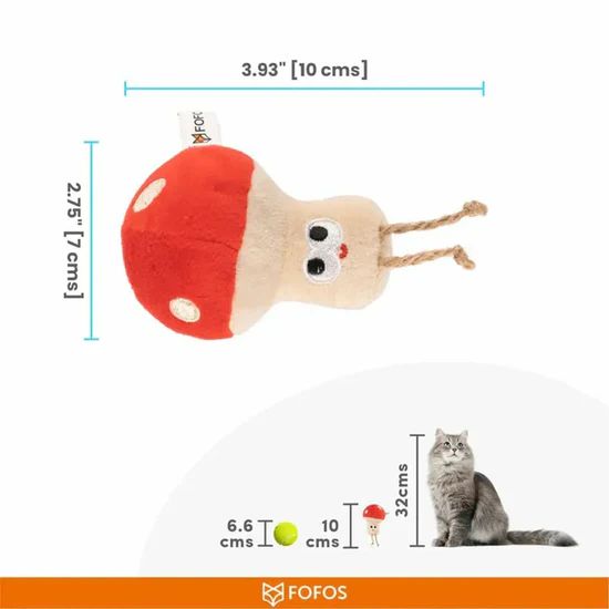 FOFOS Mushroom Cat Toy 2 FOFOS Mushroom Cat Toy - Image 2