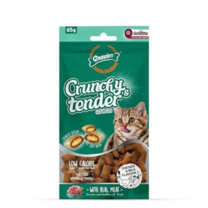 Gnawlers Crunchy Tenders Chicken Milk Flavour Cat Treat 65g