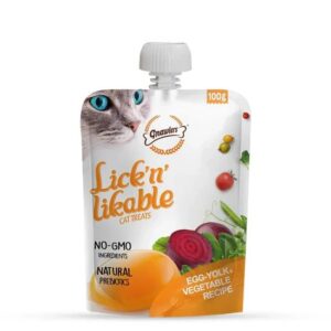 Gnawlers Lick n Lickable Egg Yolk Vegetable Recipe Cat Treat 100g