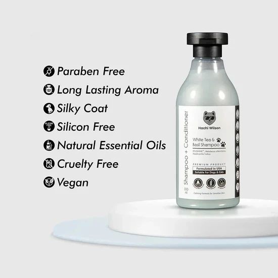 Hachi Wilson Premium White Tea & Basil Dog/Cat Shampoo - 300ml 3 Hachi Wilson Premium White Tea & Basil Dog/Cat Shampoo - 300ml - Image 3