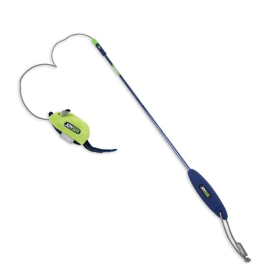 Joyser Cat Teaser on Wand with Sound Chip Mouse Blue Cat Toy
