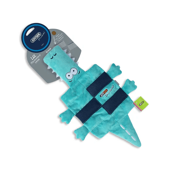 Joyser Puzzl Crocodile W/12 Squeakers Dog Toy - Green - L-Xl 2 Joyser Puzzl Crocodile W/12 Squeakers Dog Toy - Green - L-Xl - Image 2