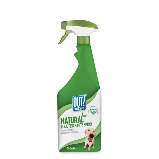 Out Pet Care Natural Flea Tick Spray for Dogs 500ml