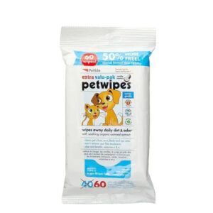Petkin Pet Wipes Value Pack for Dog Cat 40 Wipes