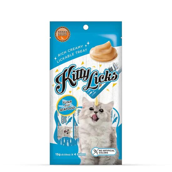 Rena Kitty Licks Tuna Seafood Cat Treat 60g Tubes