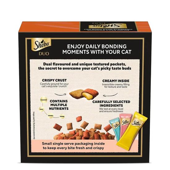Sheba Duo Adult Crunchy Cat Treats - Tuna & Chicken, Salmon & Tuna, Chicken & Salmon - 135g 17 Sheba Duo Adult Crunchy Cat Treats - Tuna & Chicken, Salmon & Tuna, Chicken & Salmon - 135g - Image 17