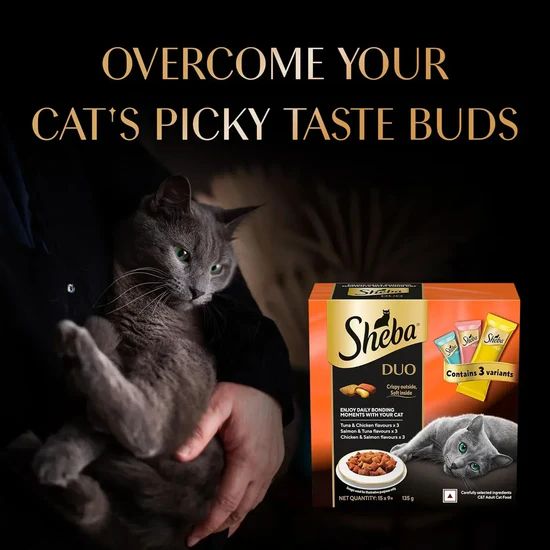 Sheba Duo Adult Crunchy Cat Treats - Tuna & Chicken, Salmon & Tuna, Chicken & Salmon - 135g 11 Sheba Duo Adult Crunchy Cat Treats - Tuna & Chicken, Salmon & Tuna, Chicken & Salmon - 135g - Image 11