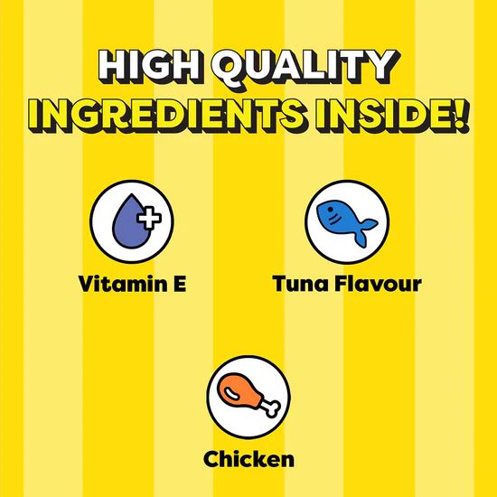 Temptations Creamy Purrrr-ee Chicken and Tuna Flavour Meaty Cat Treat - 48 gm (12 gm x 4 Pcs) 5 Temptations Creamy Purrrr-ee Chicken and Tuna Flavour Meaty Cat Treat - 48 gm (12 gm x 4 Pcs) - Image 5