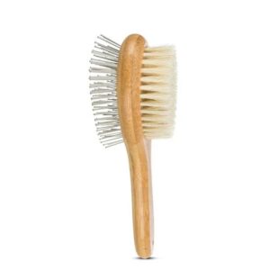 Trixie Brush Double Sided Bamboo Natural Wire Bristles