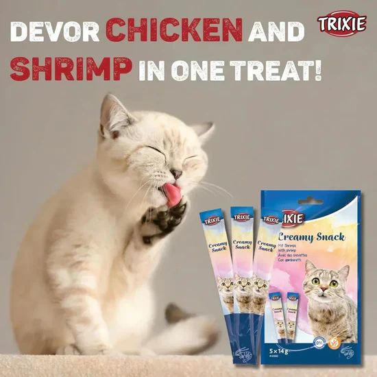 Trixie Creamy Snack With Shrimp Cat Treat - 5 × 14g 2 Trixie Creamy Snack With Shrimp Cat Treat - 5 × 14g - Image 2