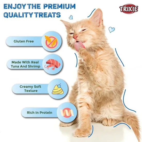 Trixie Creamy Snack With Shrimp Cat Treat - 5 × 14g 4 Trixie Creamy Snack With Shrimp Cat Treat - 5 × 14g - Image 4