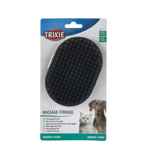 Trixie Deshedding Rubber Massage Brush For Dog Cat