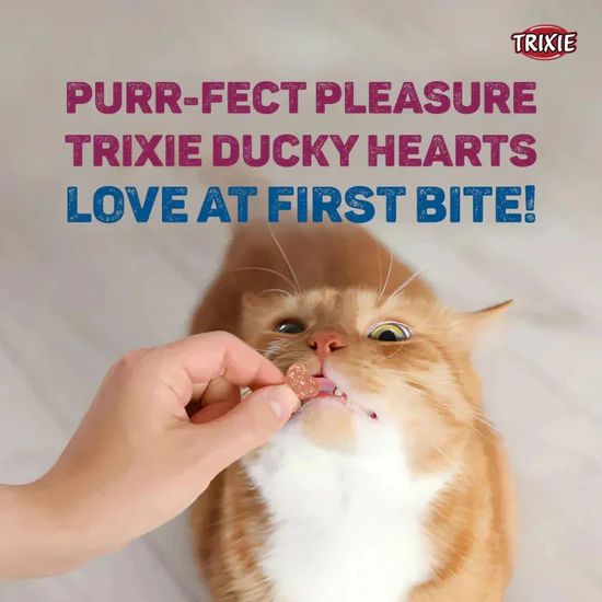 Trixie Premio Ducky Hearts Cat Treat - 50g 4 Trixie Premio Ducky Hearts Cat Treat - 50g - Image 4