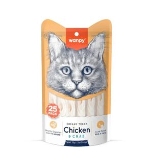 Wanpy Chicken Crab Cat Creamy Treat 350g (25 x 14g)