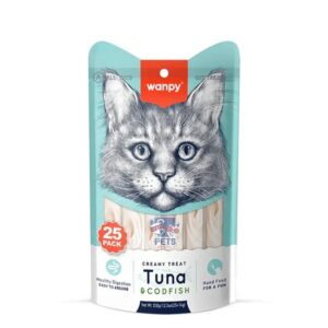 Wanpy Tuna Cod Fish Cat Creamy Treat 350g (25 x 14g)